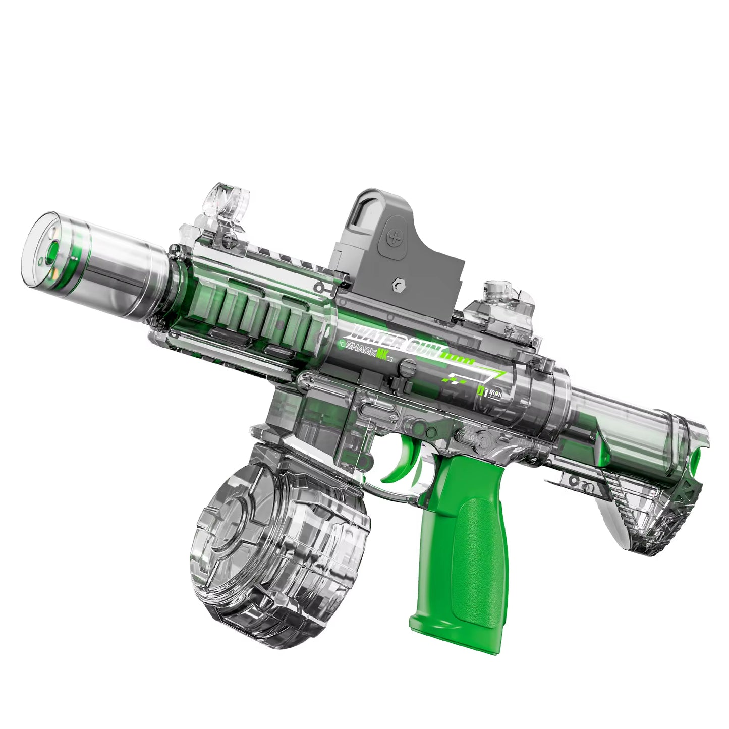 Simulated Firing and Recoil Electric Water Gun Toys Children Automatic Sensor Lights Water Pistol Summer Outdoor Beach Kids Toy