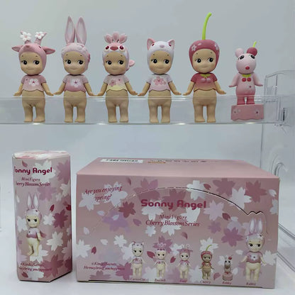 Sonny Angel Pink Cherry Blossom Series Blind Box Toys Mystery Box Kawaii Lucky Cute Doll Decoration Collect Model Couple Gifts