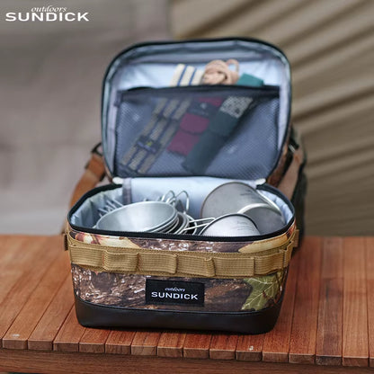 1 Black/Brown/Army Green/Camo Optional Camping Insulated Outdoor Camping Bowl Cup Storage Bag