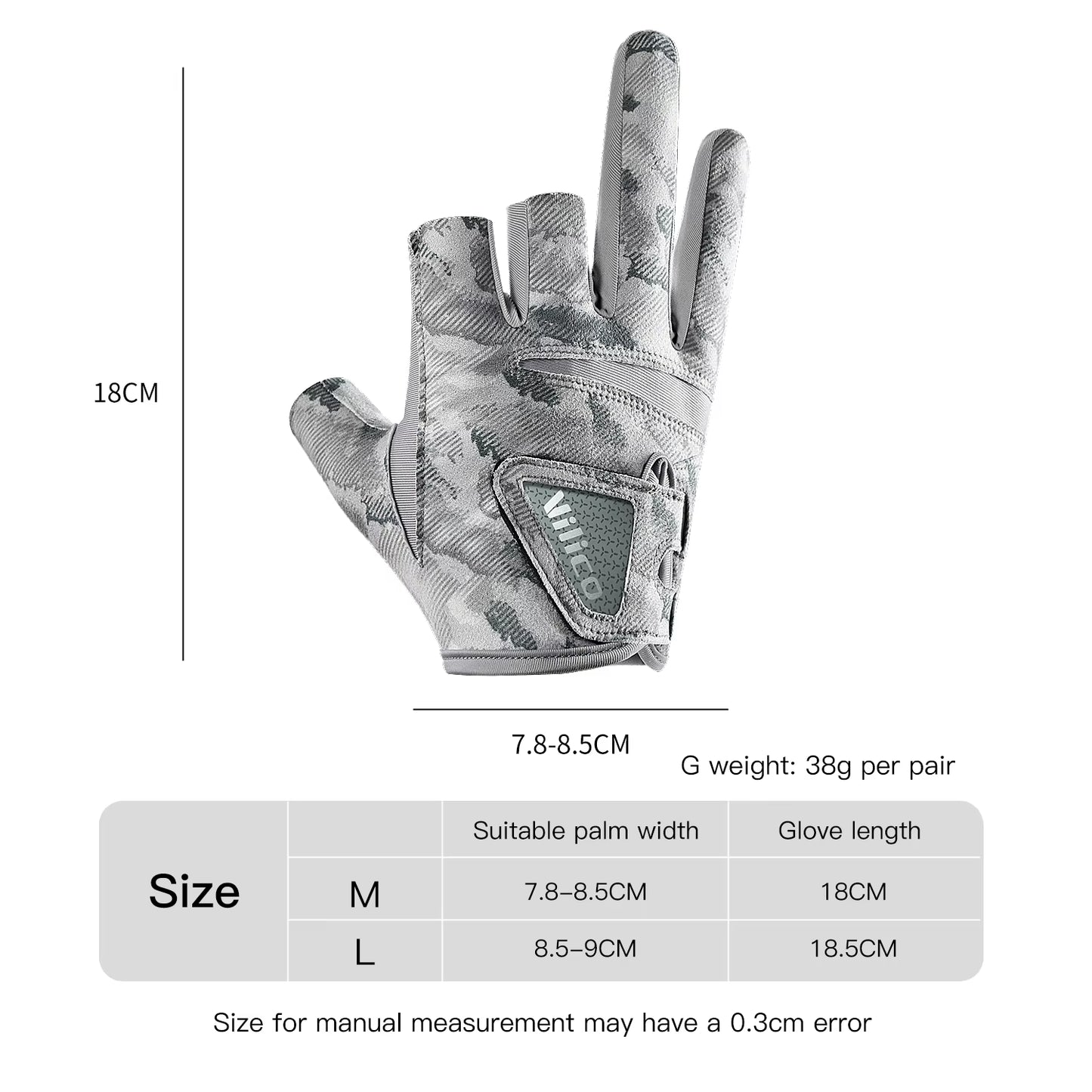 1 Pair Fishing Gloves for Men Summer Fishing Road Sub Sunscreen and anti Slip Ice Silk Breathable Thin Three Finger Cut Gloves