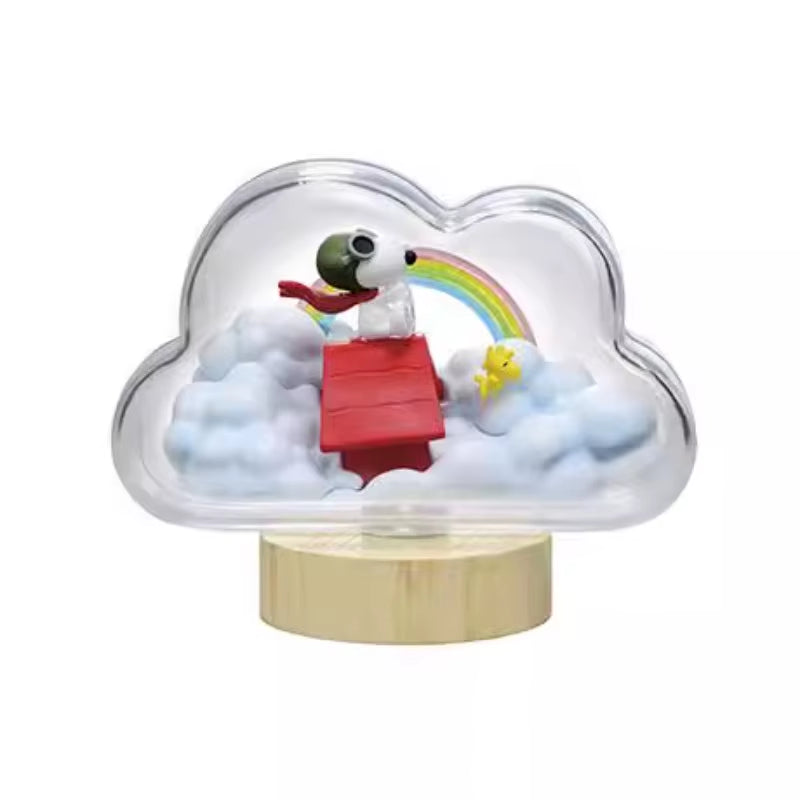 Snoopy Scene Bottle Weather Bottle Miniature Spike Andy Blind Box Toys Anime Figures Collect Ornaments