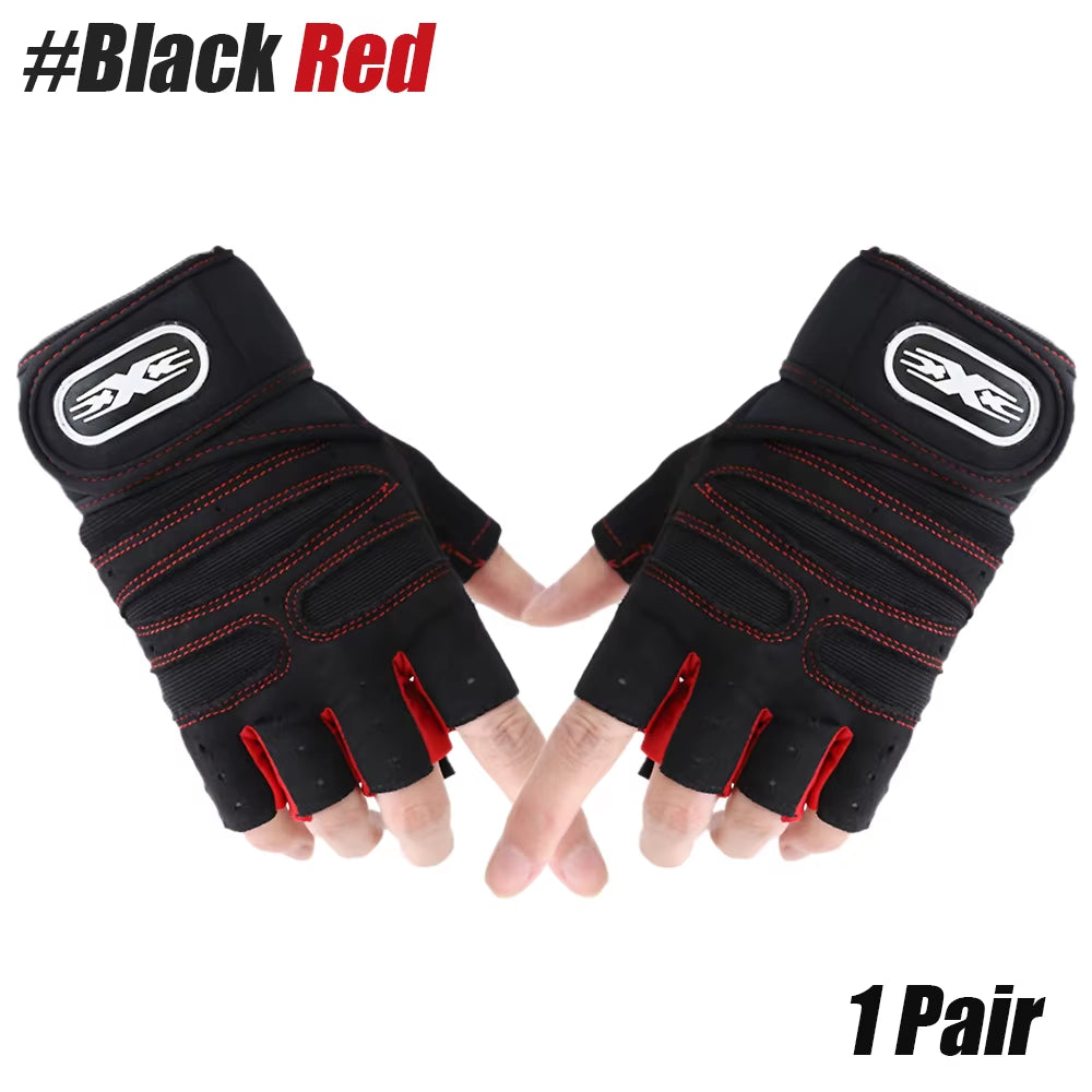 1 Pair Workout Gloves, Antislip Weight Lifting Gloves, Superior Grip & Palm Protection for Weightlifting, Fitness, Gym, Cycling