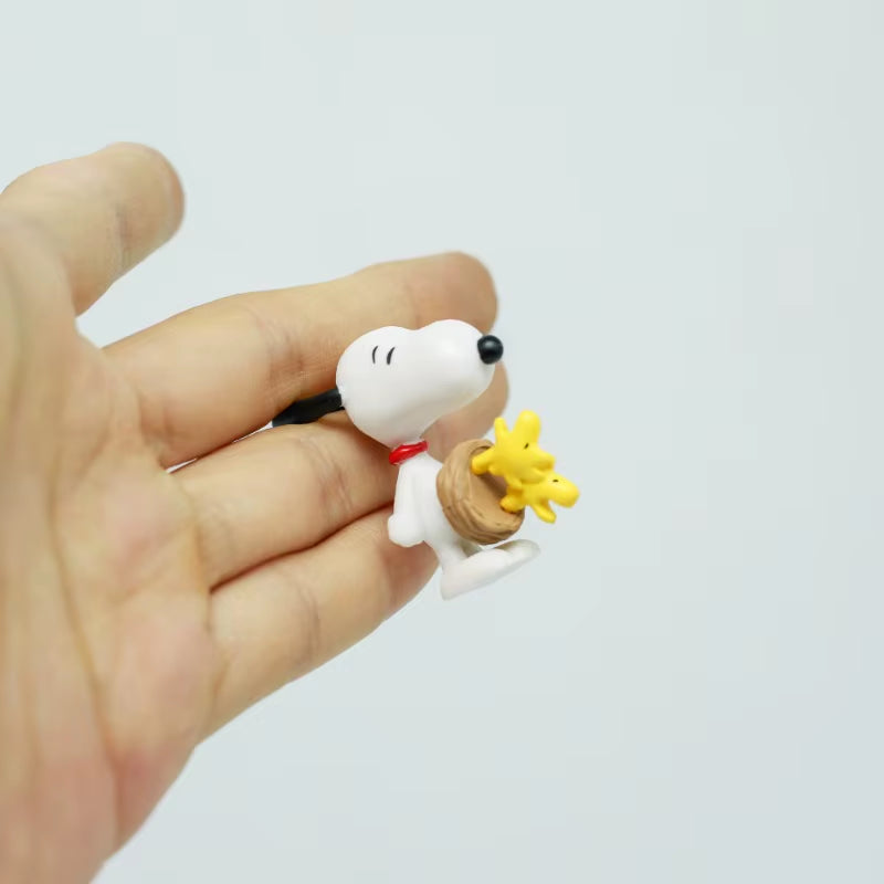 Snoppy Woodstock Figure Charlie Brown Spike Dog Model Blind Box Children Cup Rim Toy