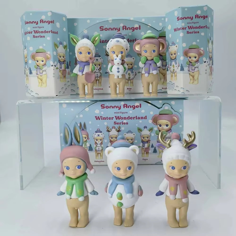 Sonny Angel Blind Box Winter Wonderland Series Mini Anime Figures Ornaments Dolls Fans Children Christmas Birthday Gift