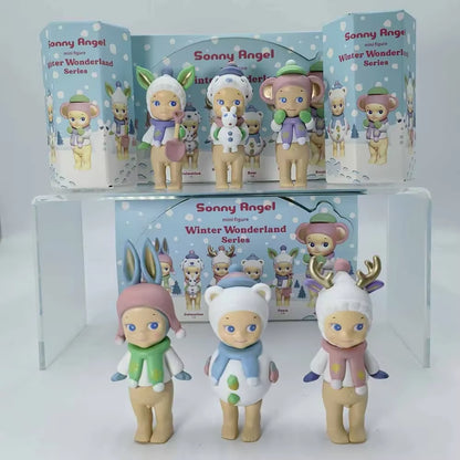 Sonny Angel Blind Box Winter Wonderland Series Mini Anime Figures Ornaments Dolls Fans Children Christmas Birthday Gift