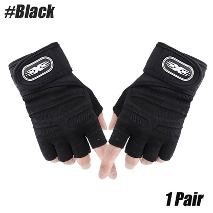 1 Pair Workout Gloves, Antislip Weight Lifting Gloves, Superior Grip & Palm Protection for Weightlifting, Fitness, Gym, Cycling