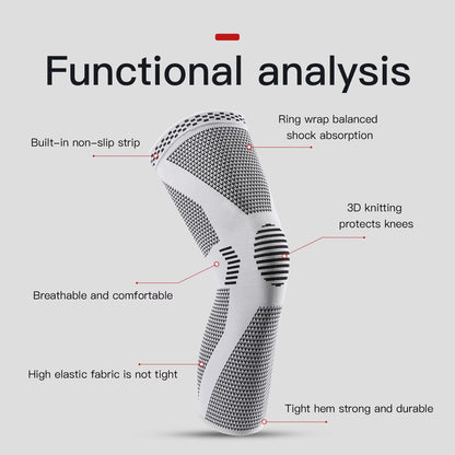 1 Piece of Compressed Knee Support Sleeve, Elastic and Breathable Knee Pad, Support Knee Pad, Gym Sports Protector, Basketball A