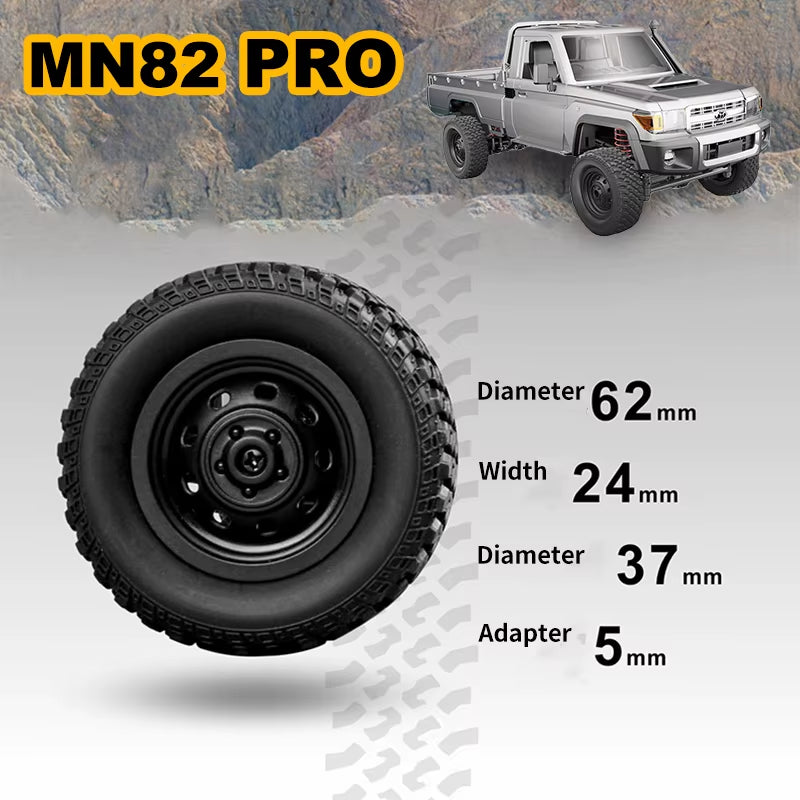ZWN 1:12 Full Scale RC CAR MN82 Upgraded MN82 PRO Controllable Headlights 2.4G 4WD Off-Road Car Pick up Truck Toy for Kids Gifts
