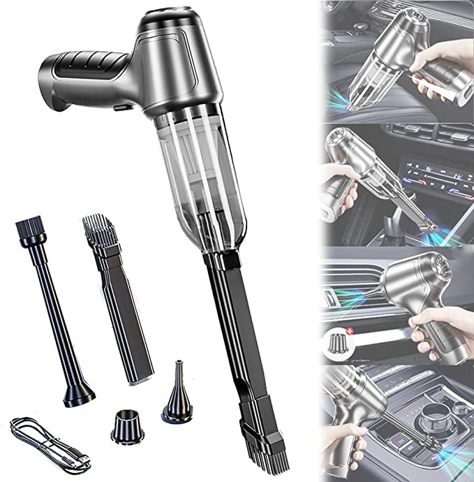 120W 6000Pa/9000Pa 3 in 1 Car/Home Wireless Handheld Vacuum Cleaner Compressor Inflator