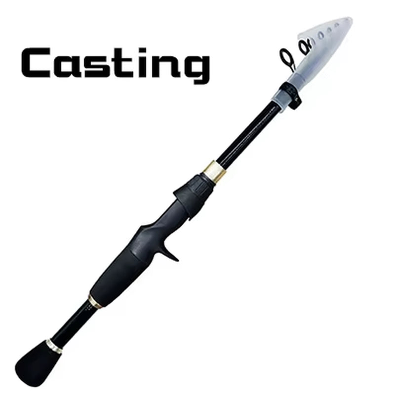 1.6-2.4M Telescopic Fishing Rods Ultralight Weight Spinning Casting Carbon Pole Fishing Accessories Lure Weight 10-30G