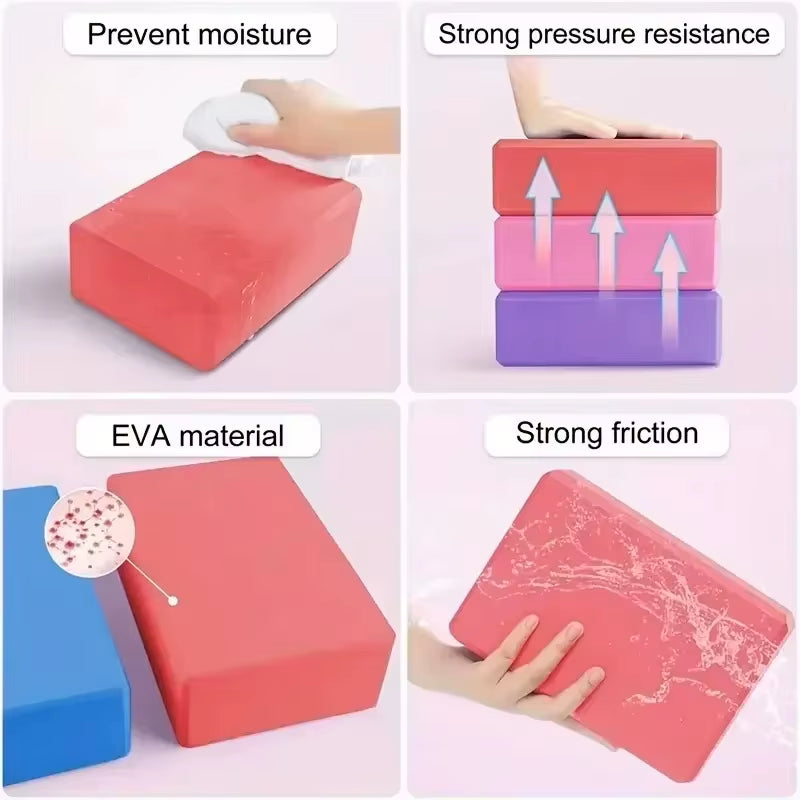 Yoga Blocks Gym Foam Exercise Pilates Training Fitness Bolster Pillow Stretching Cushion Body Shaping Building Cubes