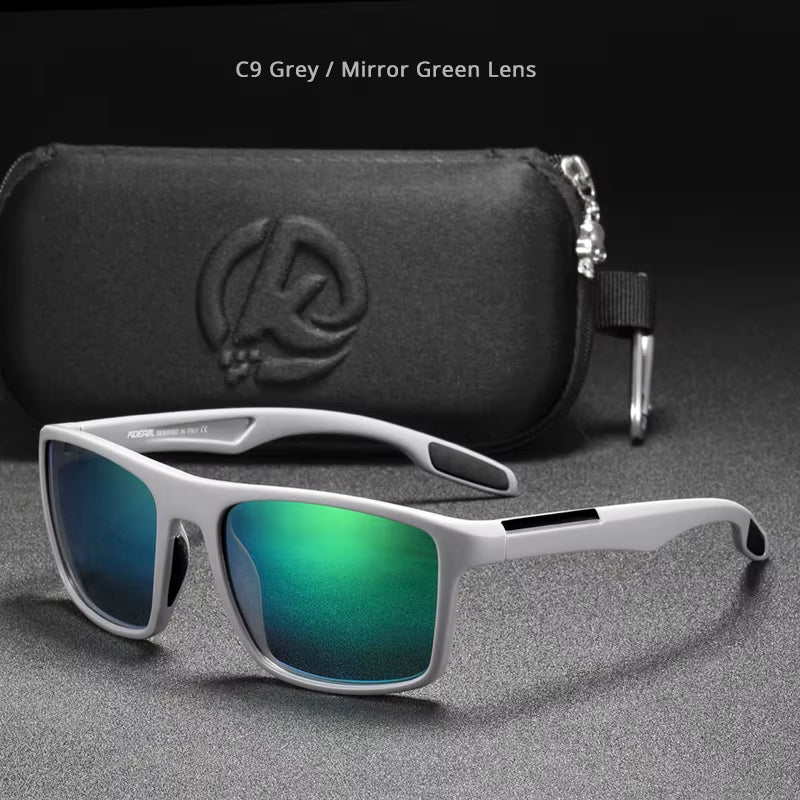 Rectangular Ultra Light Sports Sunglasses Men Polarized TAC 1.1Mm Thickness Lens Driving Sun Glasses Women Cat.3