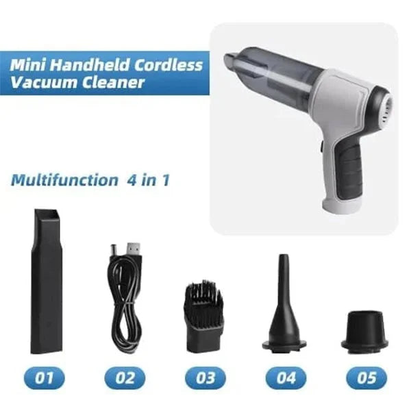 120W 6000Pa/9000Pa 3 in 1 Car/Home Wireless Handheld Vacuum Cleaner Compressor Inflator