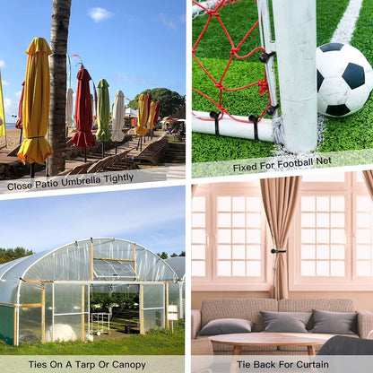 YANBIGUO 50-Pcs Bungee Balls,Black Cord for Canopy Tarp, UV Resistant,With Elastic String Canopy, Straps, Tent, Poles & Wires