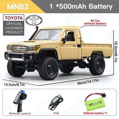ZWN 1:12 Full Scale RC CAR MN82 Upgraded MN82 PRO Controllable Headlights 2.4G 4WD Off-Road Car Pick up Truck Toy for Kids Gifts