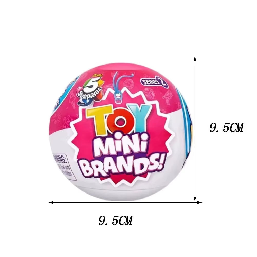 Zuru 5 Surprise Mini Brands Capsule Toys Mystery Blind Box Fashion Surprise Ball Real Miniature Doll Collectible Toys Gifts