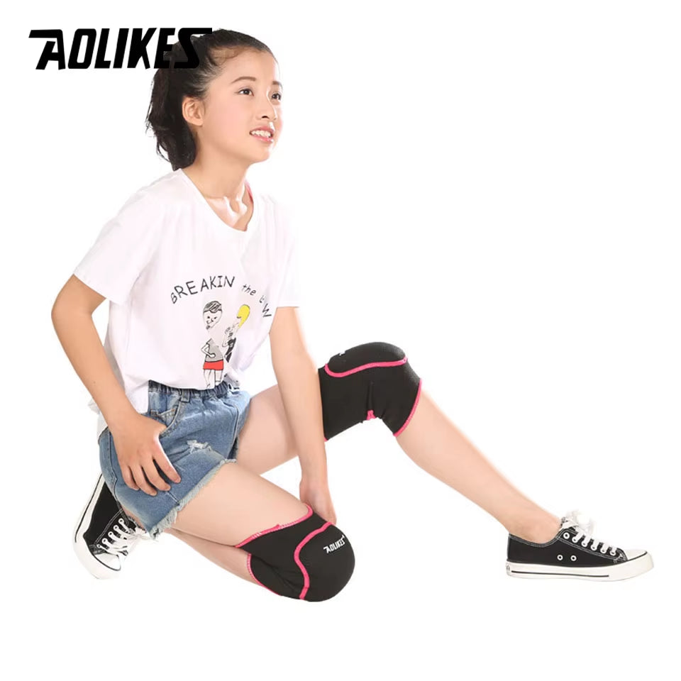 1 Pair Kids Thick Sponge Knee Support Dance Volleyball Tennis Knee Pads Sport Gym Kneepads Children Knee Protection