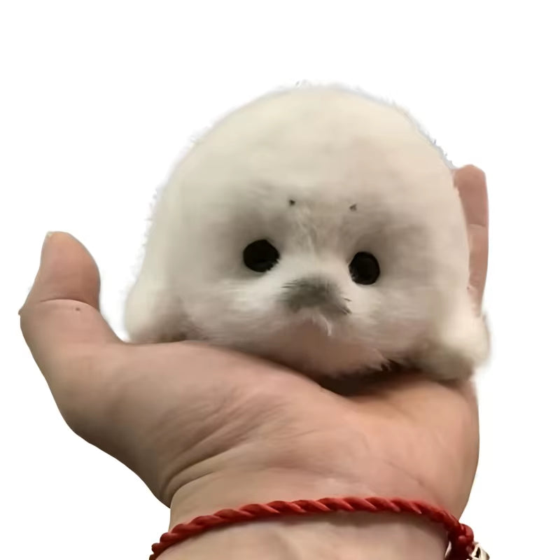 Soft Grey Seal Plush Keychain White Seal Plushies Animal Pendant Fashion Stuffed Doll Keyring Car Key Accessories Car Ornaments