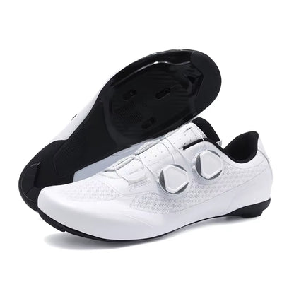 Speed Cycling Sneaker Men'S Road Cycling Shoes Cleat Shoes Spd Shoes Cycling Flat Pedal Shoes Man Bike Outdoor Footwear White
