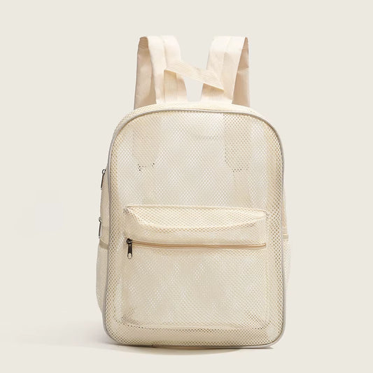 Women'S Mesh Breathable Backpack Portable Hollow Casual Outdoor Travel Storage Bag