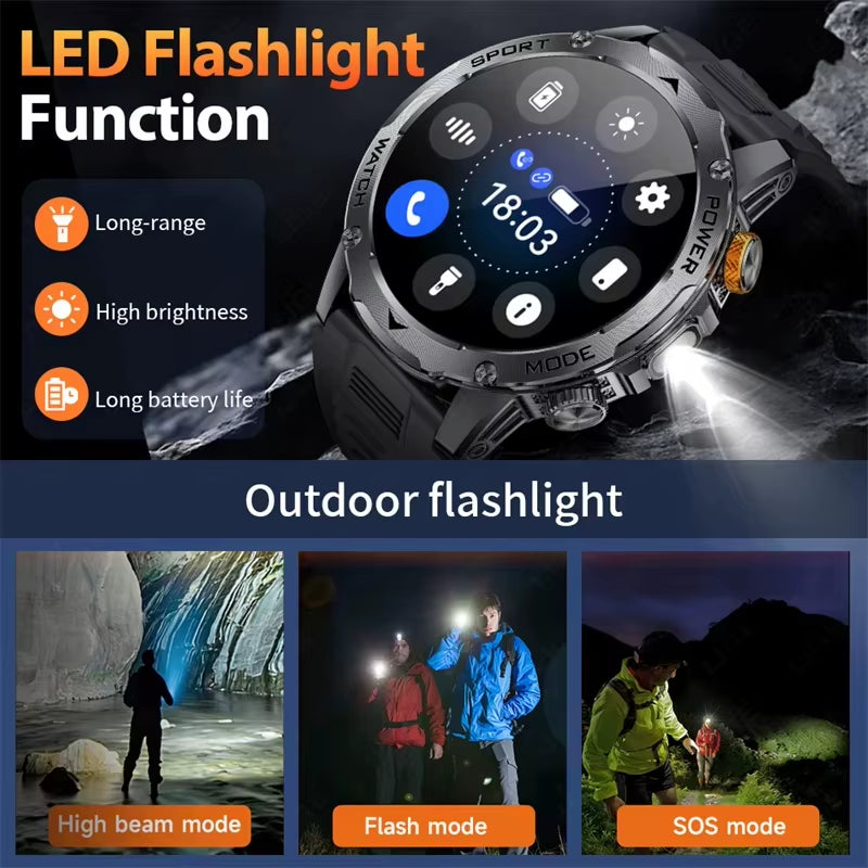 2025 1000Mah Super Capacity Battery Adult Men Smart Watch 1.7-Inch Large Screen Bluetooth Call IP68 Waterproof Smartwatch Sports