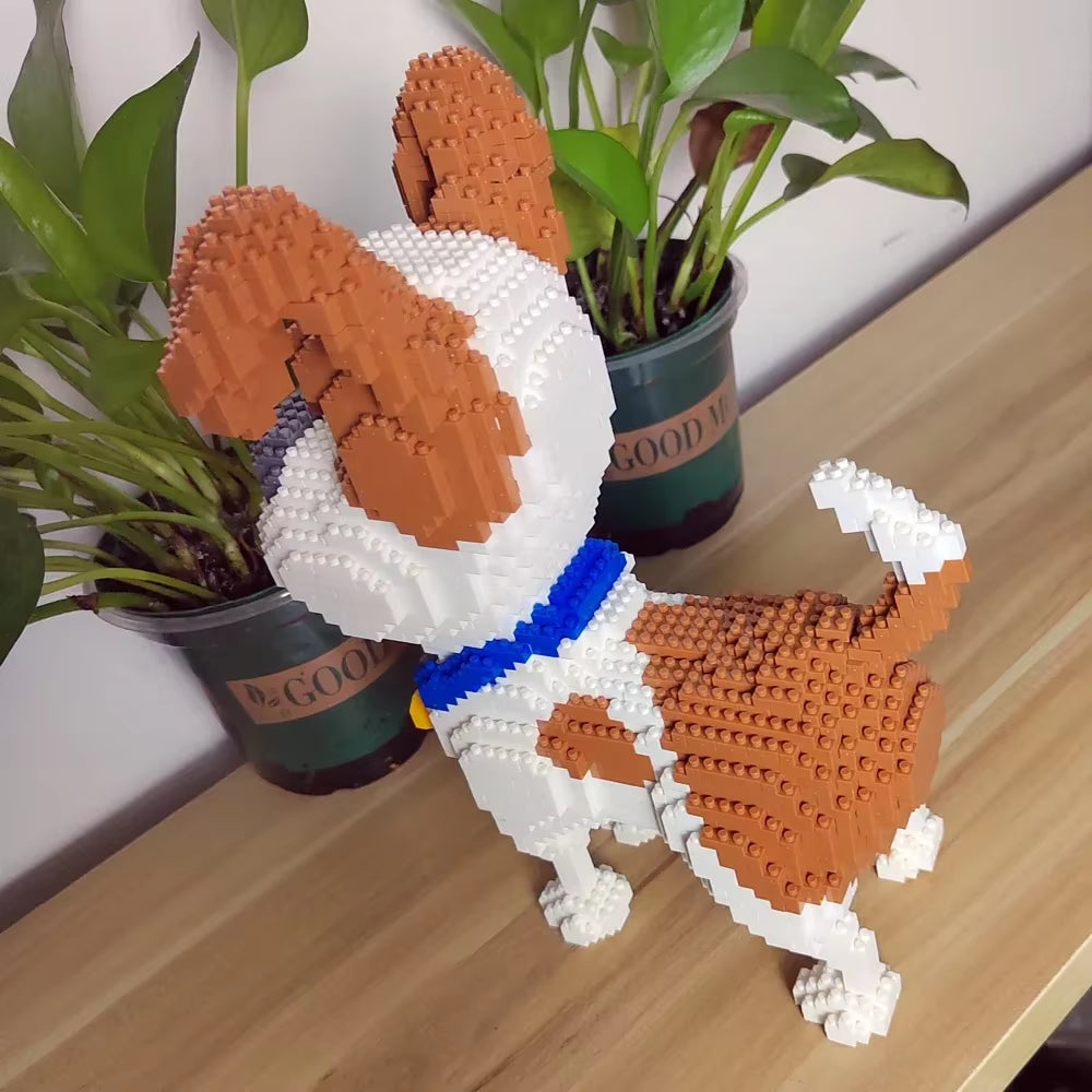 Yorkshire Terrier Dogs Model Micro Mini Building Blocks: Educational Recreation Toys for Pet Lover Gifts and Decor