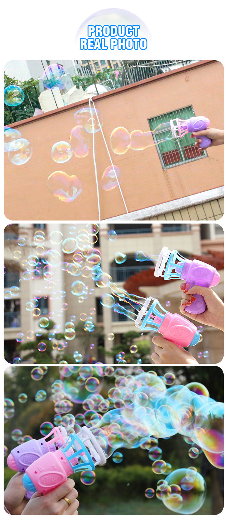 Bubble Gun Creative Bubble Guns Toys Soap Bubbles Machine Blower Maker Toy Outdoor Party Games Toys for Kids Boys Girls Children