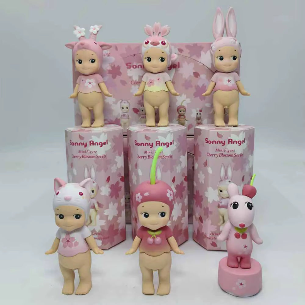 Sonny Angel Pink Cherry Blossom Series Blind Box Toys Mystery Box Kawaii Lucky Cute Doll Decoration Collect Model Couple Gifts