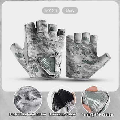 1 Pair Fishing Gloves for Men Summer Fishing Road Sub Sunscreen and anti Slip Ice Silk Breathable Thin Three Finger Cut Gloves