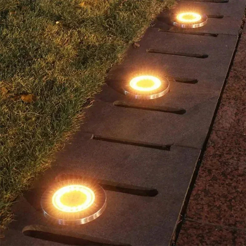 Solar Lights Outdoor Disk Underground Lamp Spotlight Buried Solar Light for Home Garden Lawn Yard Decoration