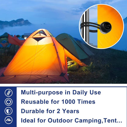 YANBIGUO 50-Pcs Bungee Balls,Black Cord for Canopy Tarp, UV Resistant,With Elastic String Canopy, Straps, Tent, Poles & Wires