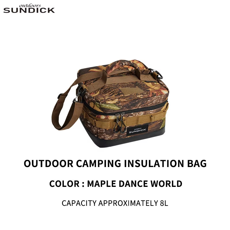 1 Black/Brown/Army Green/Camo Optional Camping Insulated Outdoor Camping Bowl Cup Storage Bag