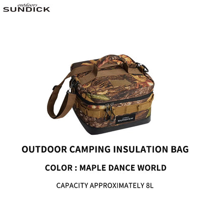 1 Black/Brown/Army Green/Camo Optional Camping Insulated Outdoor Camping Bowl Cup Storage Bag