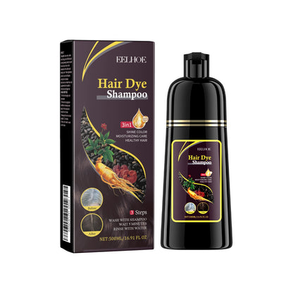 EELHOE Brown Hair Dyeing Shampoo Lasting Coloring Deeply Nourishing Reduce Breakage Promote Scalp Health Hair Dyeing Shampoo