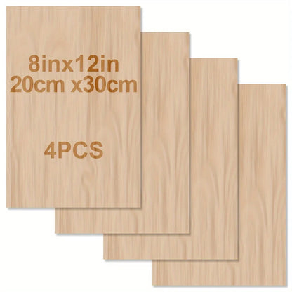 4/8/12/24/48 pieces of wood for crafts - 20*30 cm - 2 mm thick plywood with smooth surface - laser cut square panels