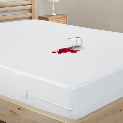 LUX Décor Queen Zippered Mattress Encasement - Bed Bug Proof 100% Waterproof - 14 Inches Deep Mattress Protector - Breathable