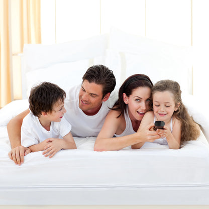 LUX Décor Queen Zippered Mattress Encasement - Bed Bug Proof 100% Waterproof - 14 Inches Deep Mattress Protector - Breathable