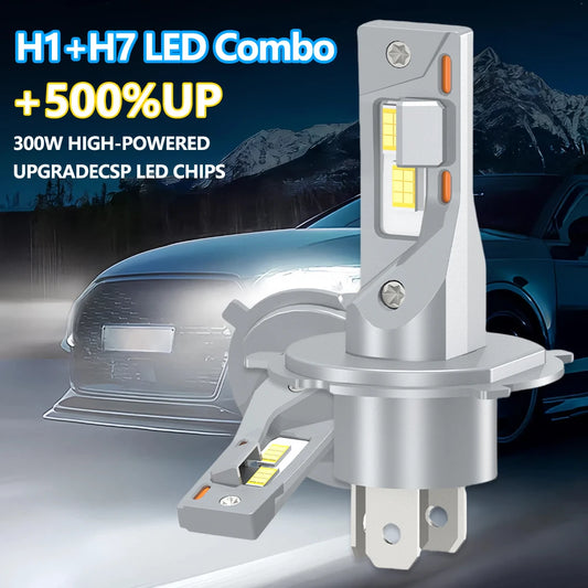 300W High Lumens Led Light Blubs Upgraded CSP Chips Plug and Play Car Headlamp Canbus Error Free 6500K Replacement Headlights