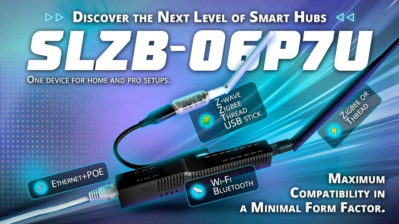 SMLIGHT SLZB-06/M/P7 Zigbee 3.0 to Ethernet,USB,and WiFi gateway coordinator with PoE,works with Zigbee2MQTT,Home Assistant,ZHA