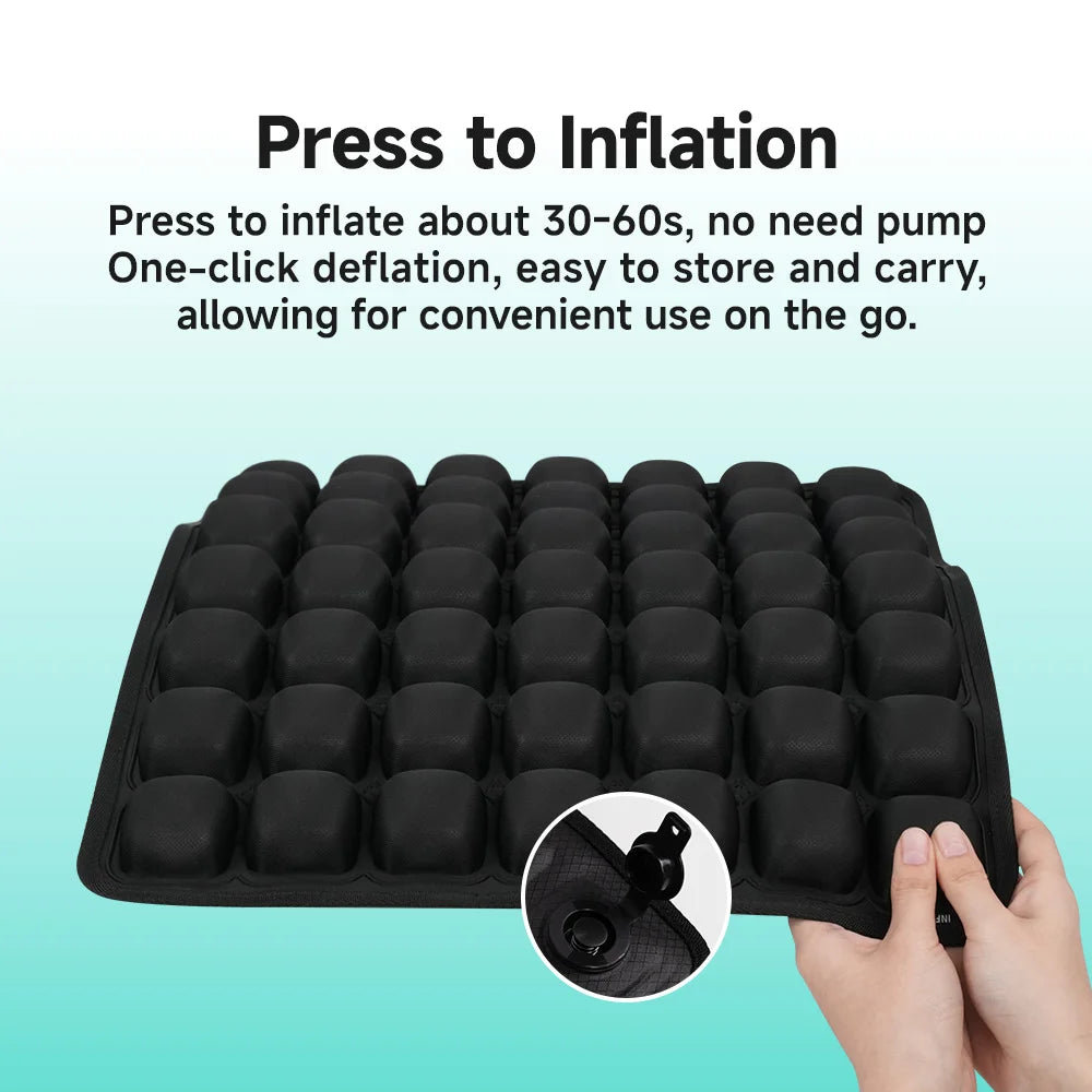 1pc 3D Ergonomic Chair Cushion For Long Sitting, Office Chair Car Seat Cushion, Adjustable Inflatable Cushion