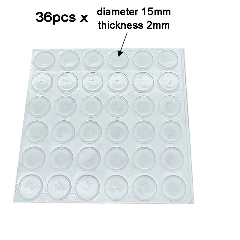 100Pcs Soft Silicone Rubber Anti Slip Bumpers Feet Pads Damper Buffer Cabinet Bumpers Silicone Furniture Pads Drawer Door Pad