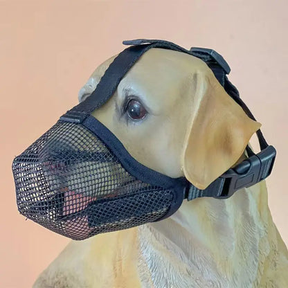 2026 NEW Dog Mouth Cover Mesh Large Dog Breathable Mesh Anti-eating Barking Golden Retriever Mouth Cage Bite-proof Pet Mask