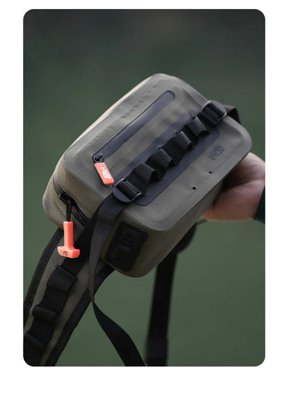 LINNHUE Fishing Tackle Waterproof Bag Outdoor Waist Fanny Pack Capacity Crossbody Bag Fishing Lures Line Box Storage Accessories