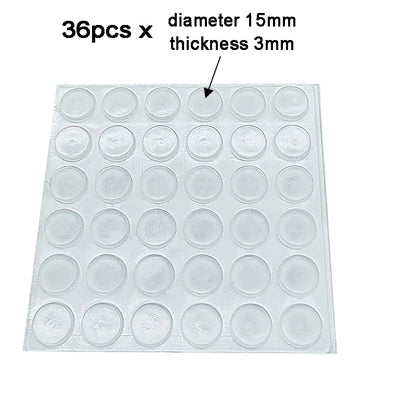 100Pcs Soft Silicone Rubber Anti Slip Bumpers Feet Pads Damper Buffer Cabinet Bumpers Silicone Furniture Pads Drawer Door Pad