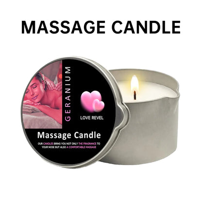 Massage Oil Candle Jasmine 2oz Aromatherapy Candles with Soy Wax Moisturizing - Christmas Home Decoration Candle Holders Gift