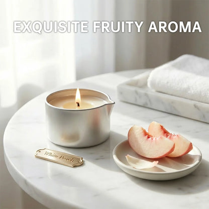 Massage Oil Candle Jasmine 2oz Aromatherapy Candles with Soy Wax Moisturizing - Christmas Home Decoration Candle Holders Gift