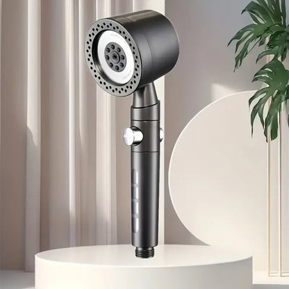 New High Pressure Water Saving Filter Shower Head 5 Modes Handheld Shower Head One Button Stop Bathroom Accessories Set