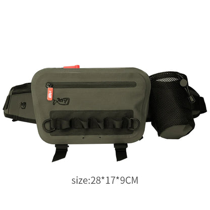 LINNHUE Fishing Tackle Waterproof Bag Outdoor Waist Fanny Pack Capacity Crossbody Bag Fishing Lures Line Box Storage Accessories