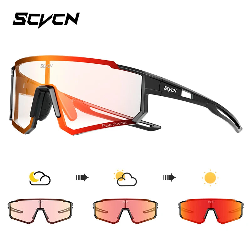 Scvcn New Fashion Sunglasses Men Women Bike Eyewear Sports Riding Glasses Bicycle Goggles Runing Drving Racing UV400 MTB Eyewear