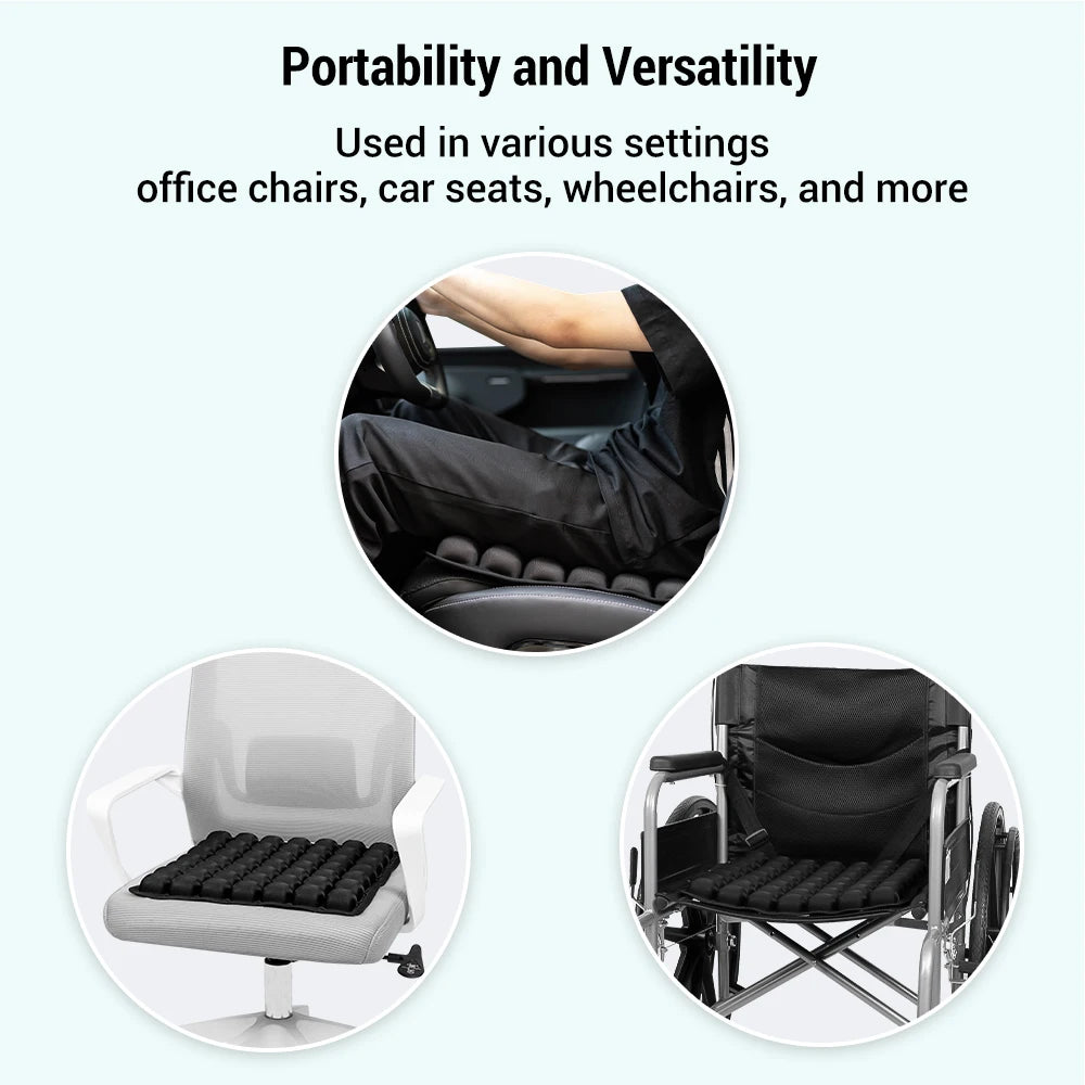 1pc 3D Ergonomic Chair Cushion For Long Sitting, Office Chair Car Seat Cushion, Adjustable Inflatable Cushion